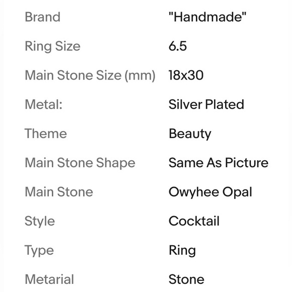 OWYHEE OPAL RING - Picture 8 of 9